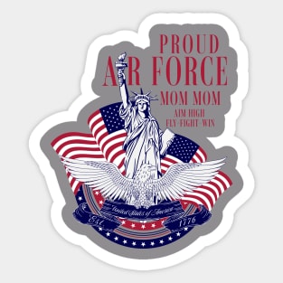 Proud Air Force-Airman Mom Mom Sticker